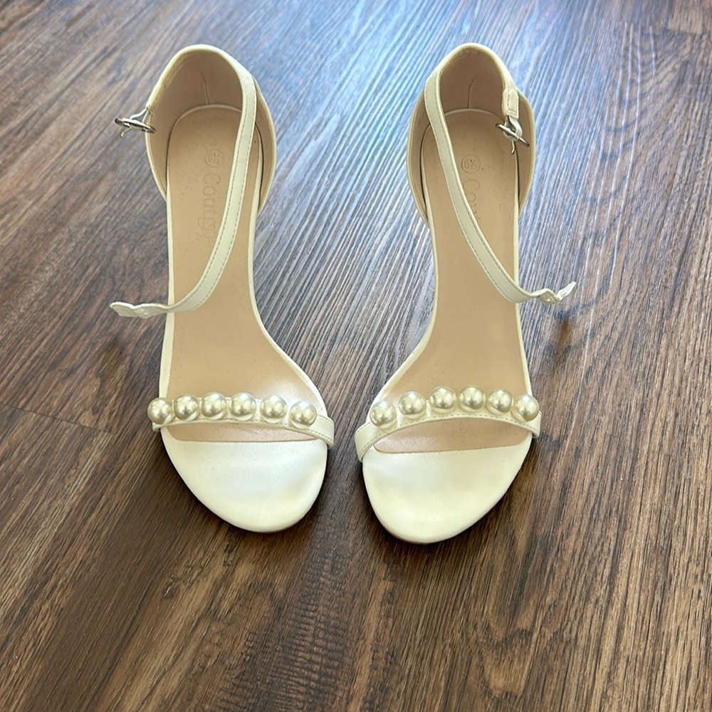 White Pearl Heels
